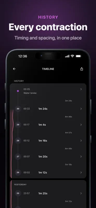 Bump Pulse: Contraction Timer screenshot 4 of 6