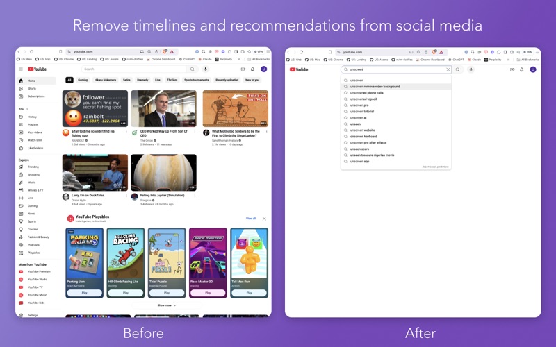 UnScreen Browser Extension app screenshot