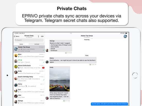 Fused Encrypted Email and Chat iPad screenshot 8 - Productivity app