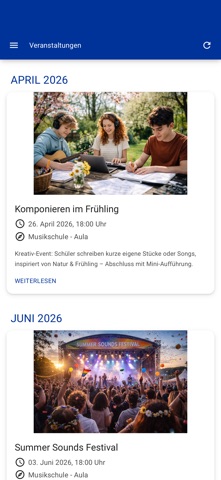 Musikschule Kolbermoor iPhone screenshot