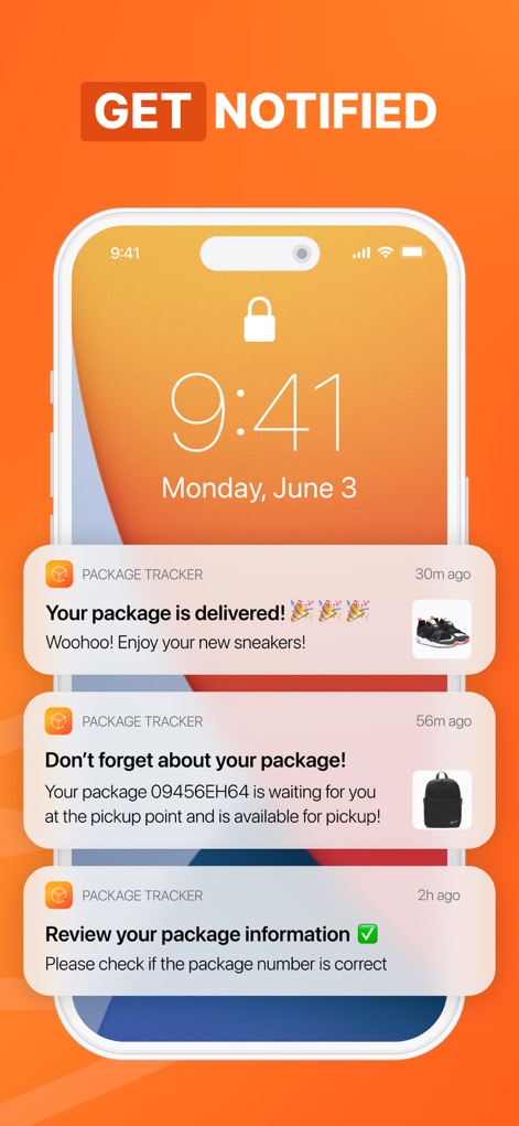 Package Delivery Tracker App - Die App hält Nutzer durch proaktive Push-Benachrichtigungen über wichtige Status-Updates auf dem Laufenden, darunter Meldungen zur erfolgreichen Zustellung und Erinnerungen zur Abholung von Paketen.