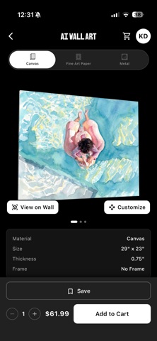 AI Wall Art – Art & AR Preview screenshot