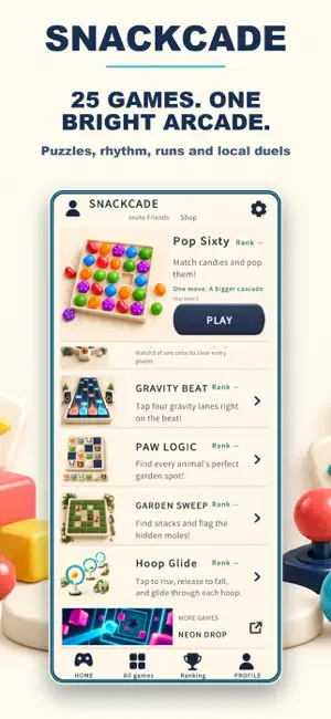 Snackcade: Mini Games screenshot 1