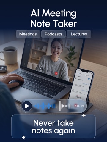 AI Note Taker & Speech to Text iPad screenshot