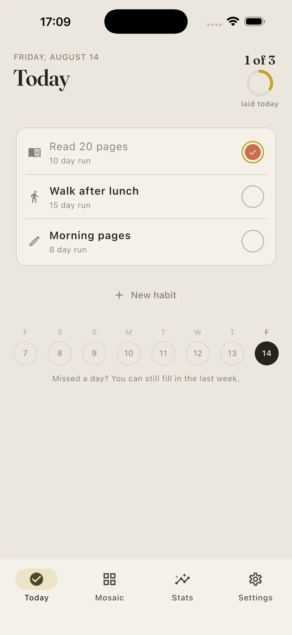 Tessera: Habit Mosaic Tracker screenshot