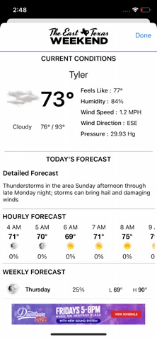 The East Texas Weekend iPhone screenshot