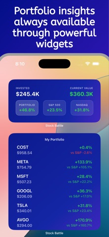 Stock Battle: Compare Stocks iPhone screenshot