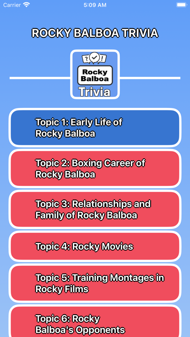 Rocky Balboa Trivia Screenshot