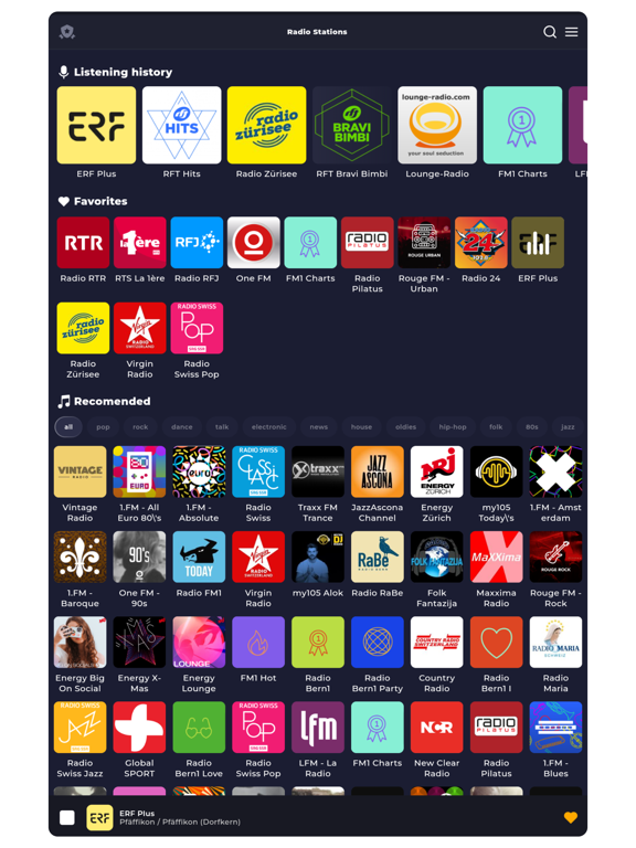 Swiss Radio FM & AM Online iPad screenshot 1 - Music app