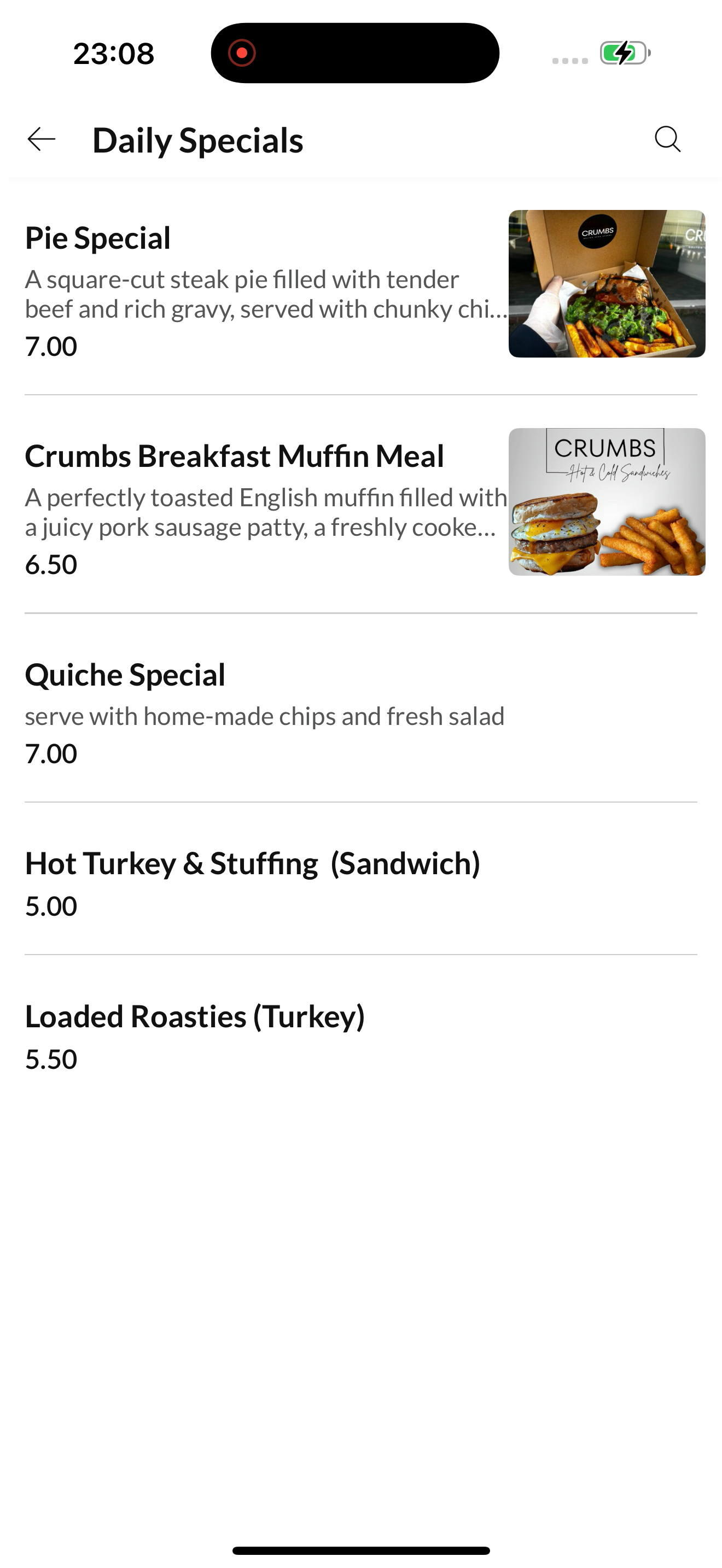 Crumbs Sandwiches screenshot 3