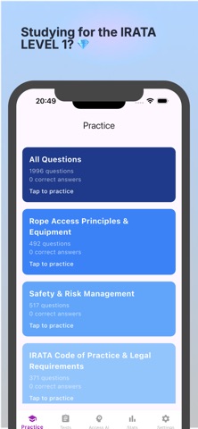IRATA Level 1 Flashcards iPhone screenshot
