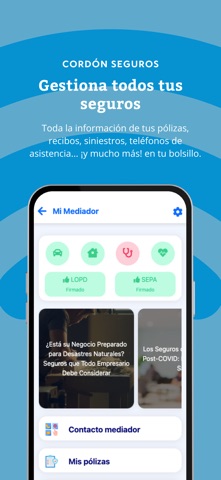 Cordón Seguros iPhone screenshot