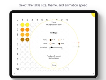 Visual Multiplication Table iPad screenshot