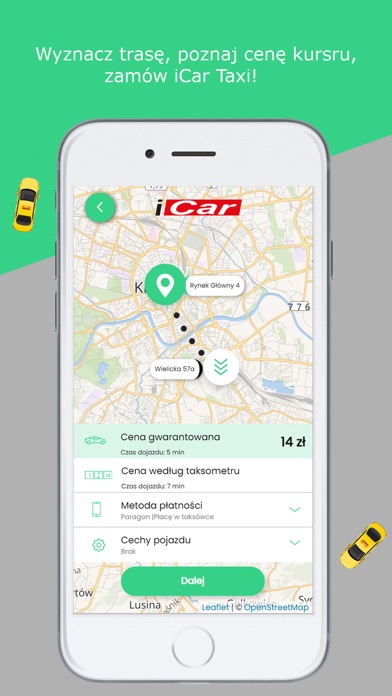 iCar TAXI Kraków Screenshot