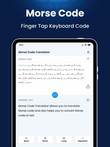Morse Code Translator & Decode iPad screenshot
