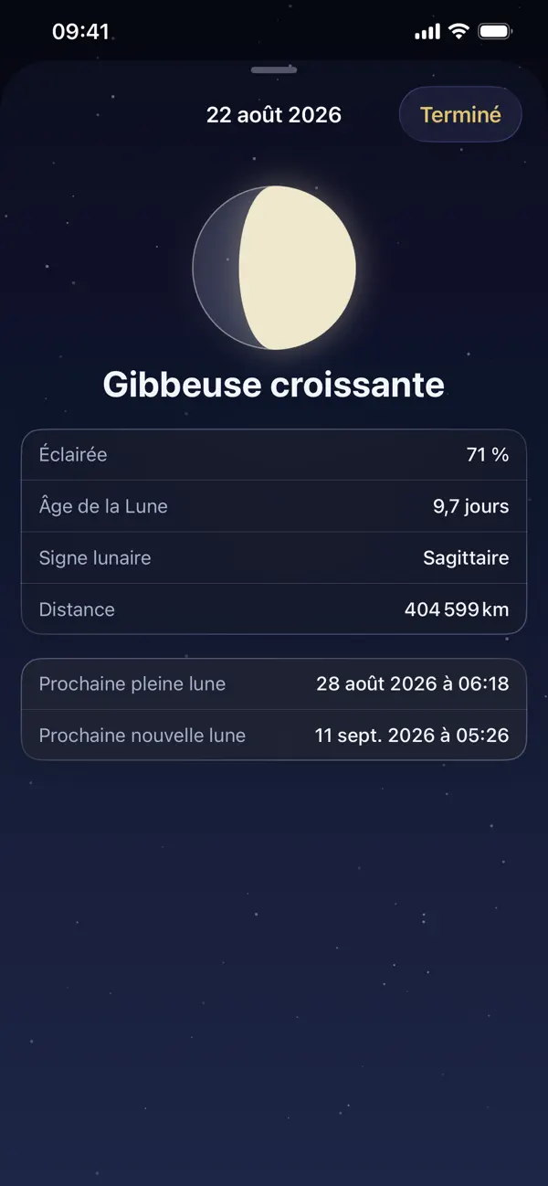 Screenshot #2 pour Le Calendrier lunaire PRO
