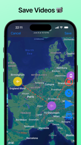 Travel Route Map screenshot