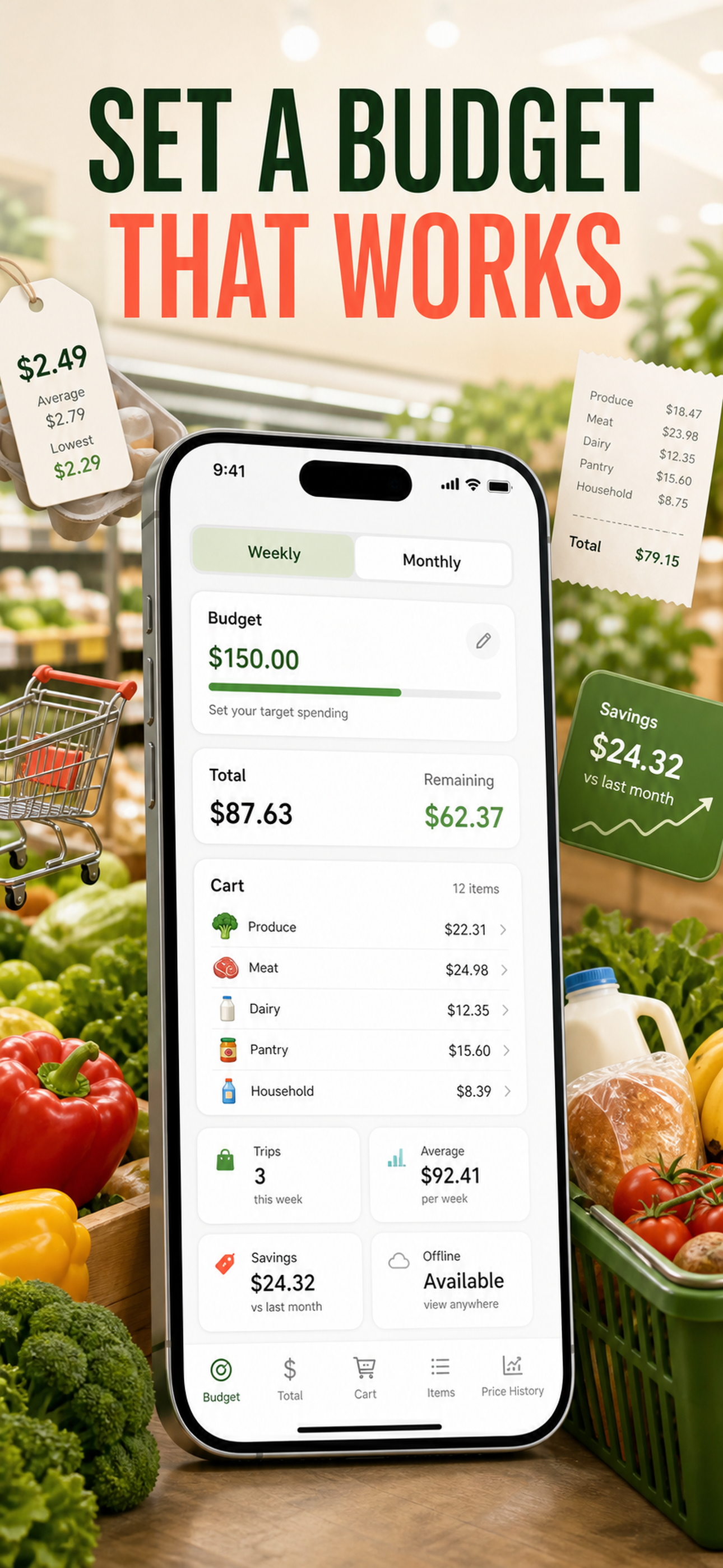 Grocery Budget Tracker screenshot 2