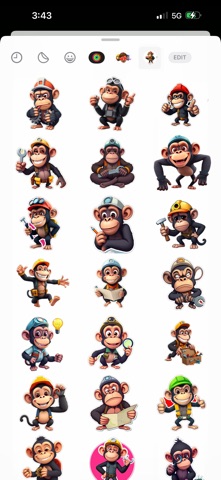 Engineer Chimpanzee Stickers screenshot