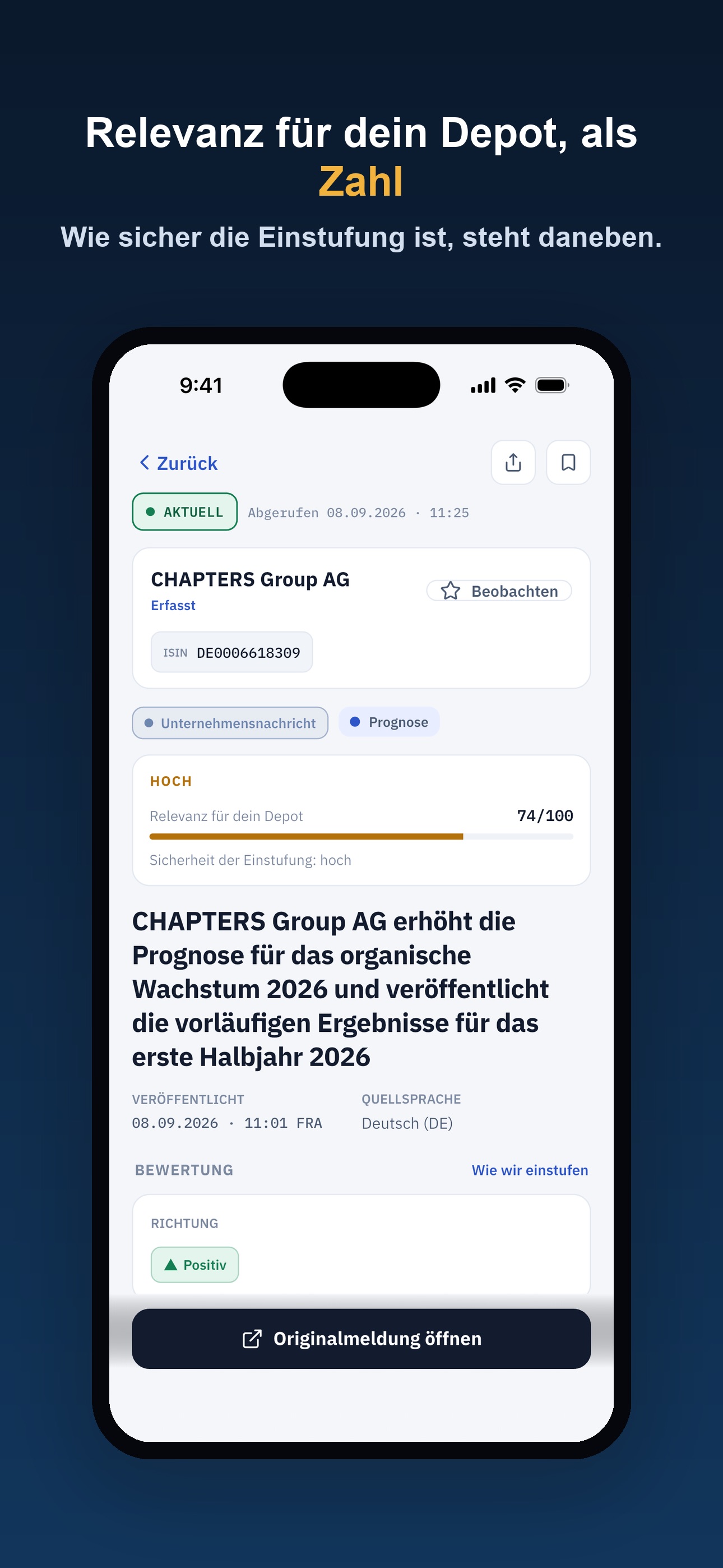 Screenshot 2 of AdhocScore – DAX & Aktien-News
