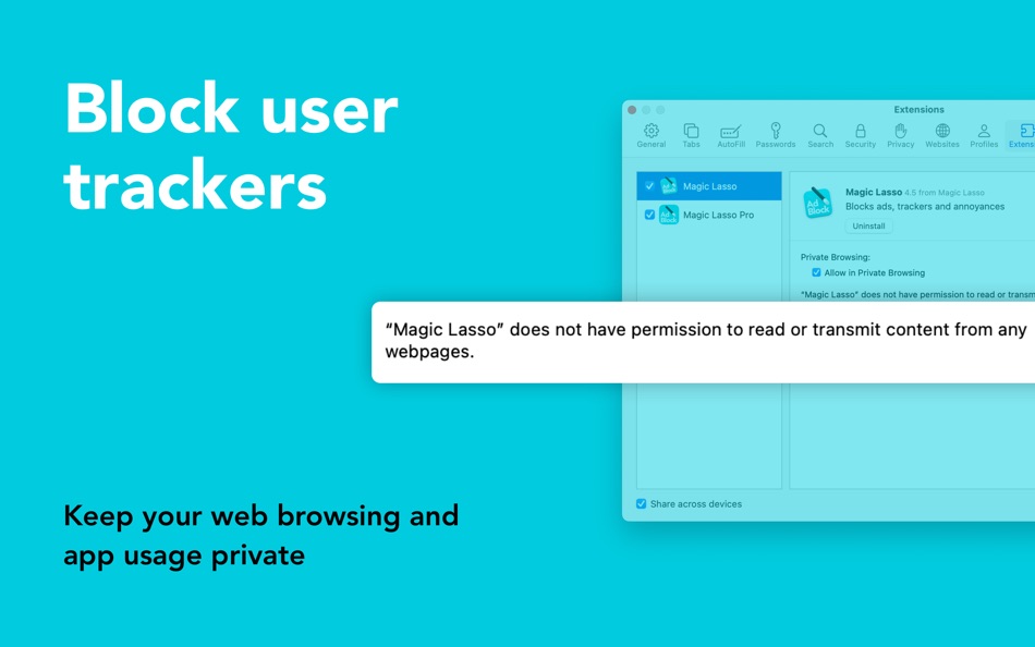 #5. Ad blocker - Magic Lasso (macOS) 由: Matthew Bickham
