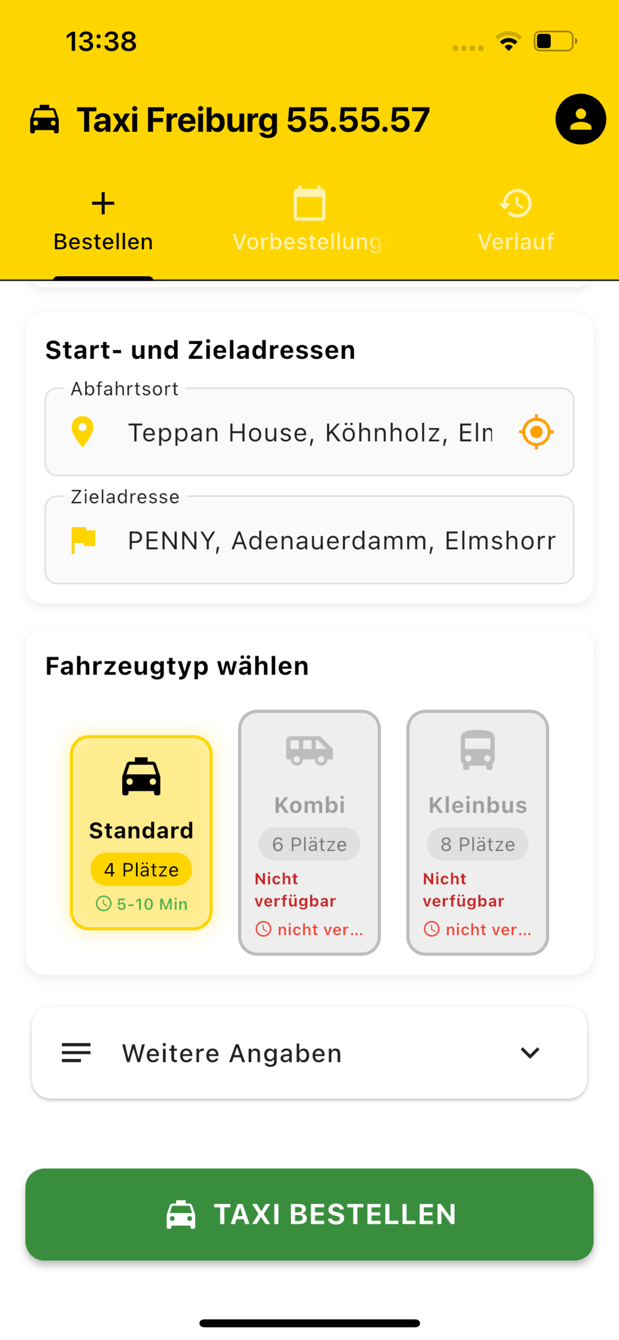 Taxi Freiburg 55.55.57 screenshot 3