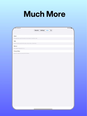 Barcode and QRcode-Scanner iPad screenshot