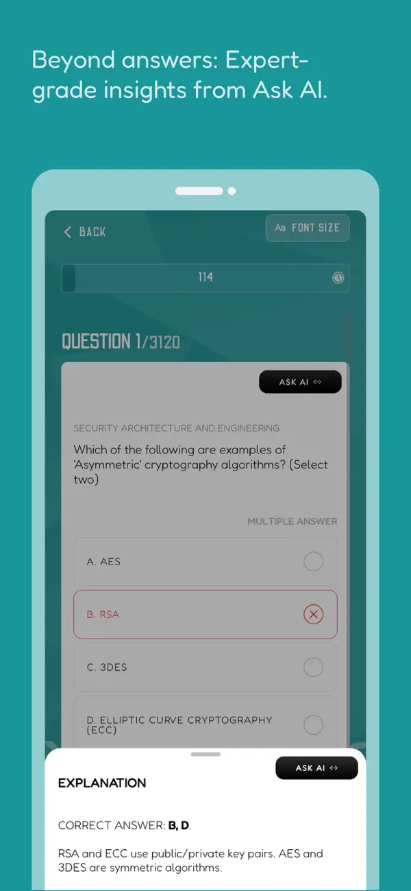 Screenshot #3 pour CISSP Exam Prep 2026: with AI