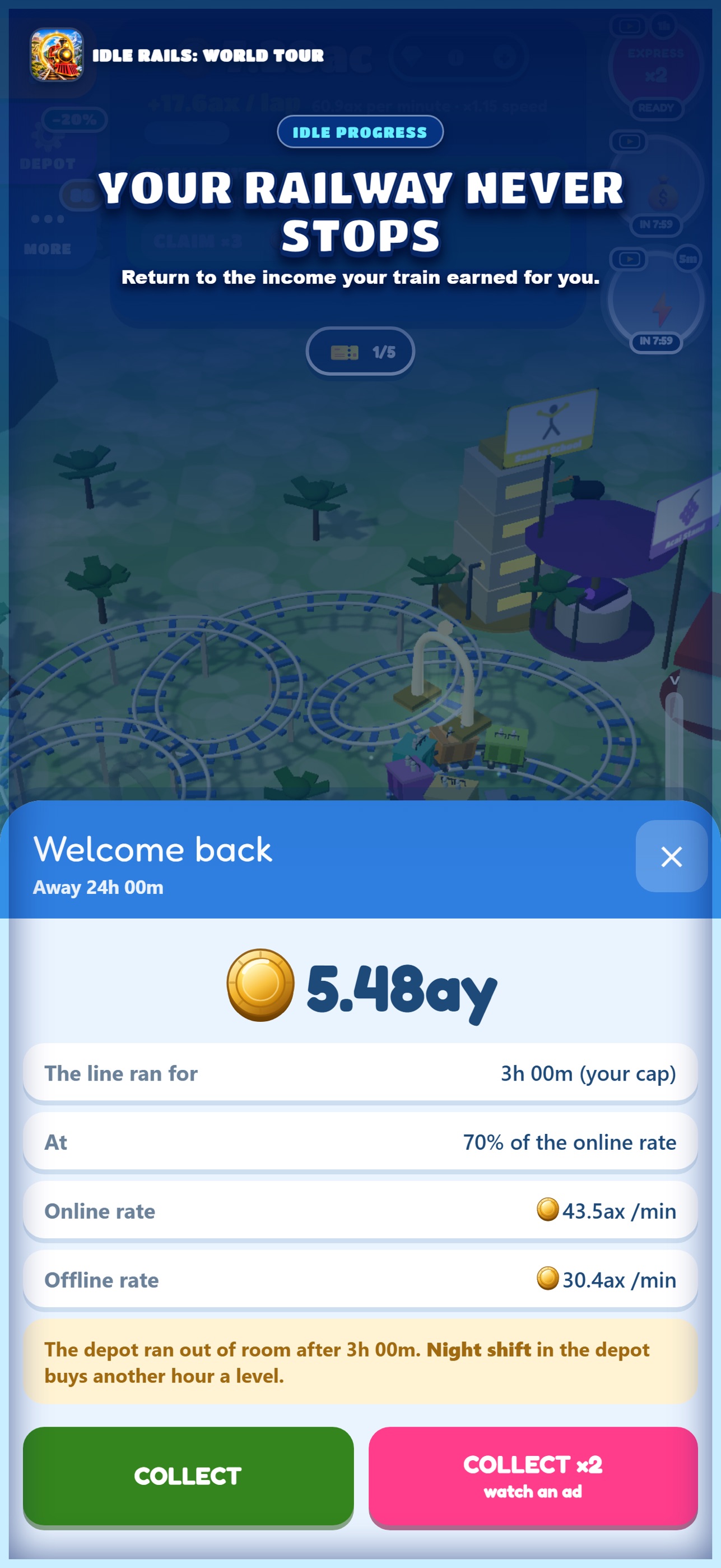Screenshot 5 of Idle Rails: World Tour