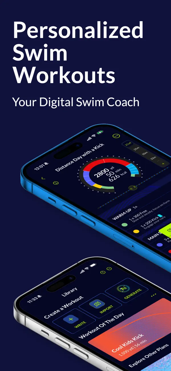 Screenshot #1 pour MySwimPro: #1 Swim Workout App