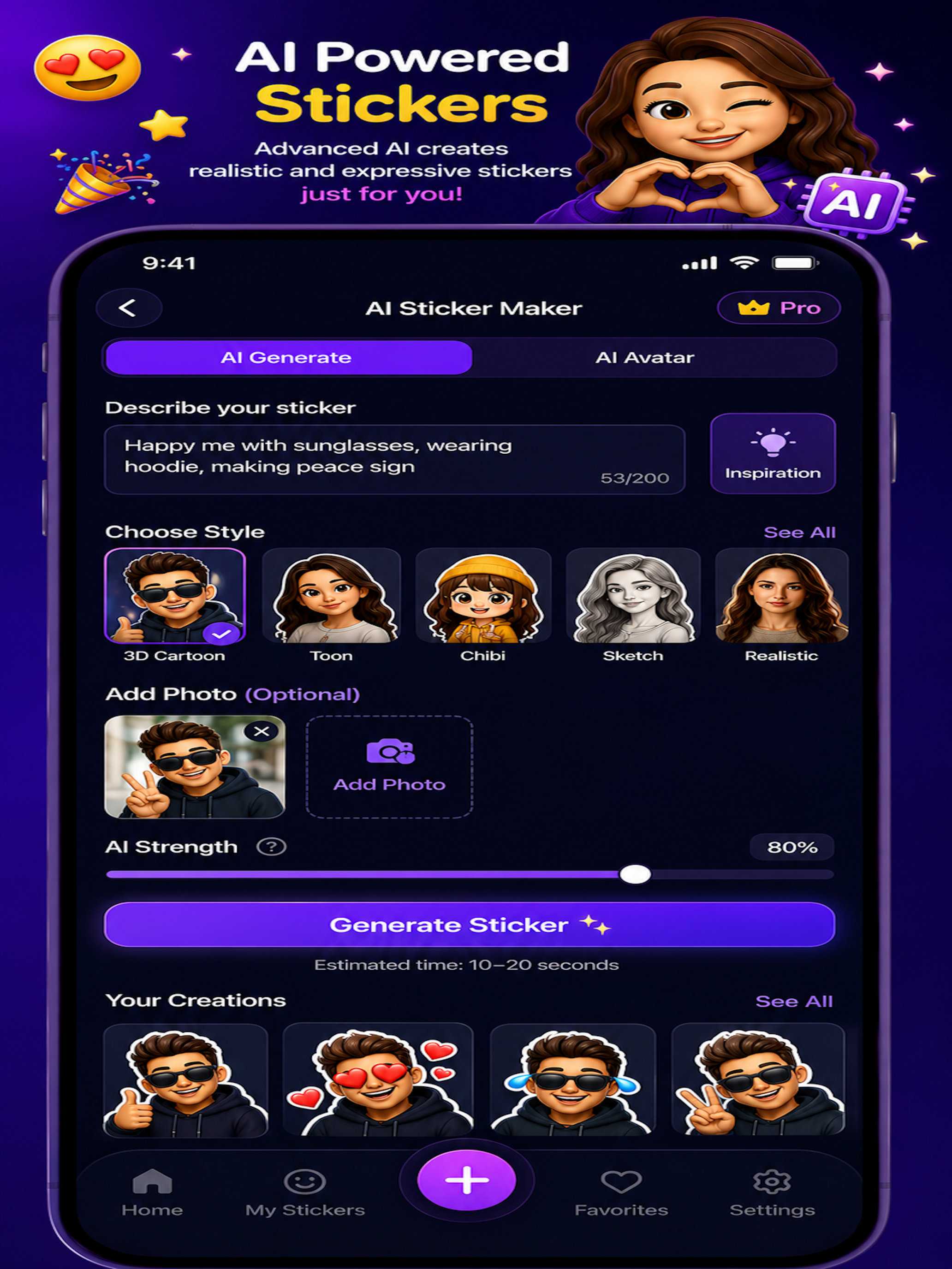 StickMe AI: Sticker Maker screenshot 9