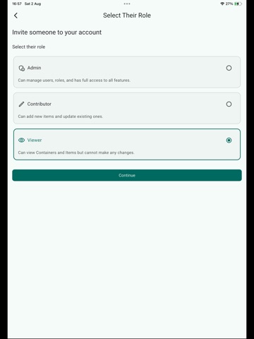 Storage Tags Connect iPad screenshot