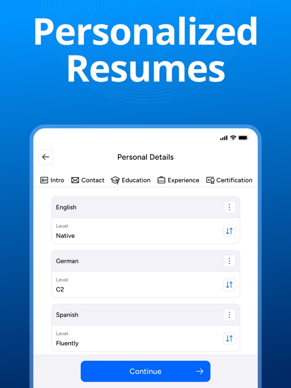 Resume Maker⁺ iPad screenshot 6 - Business app