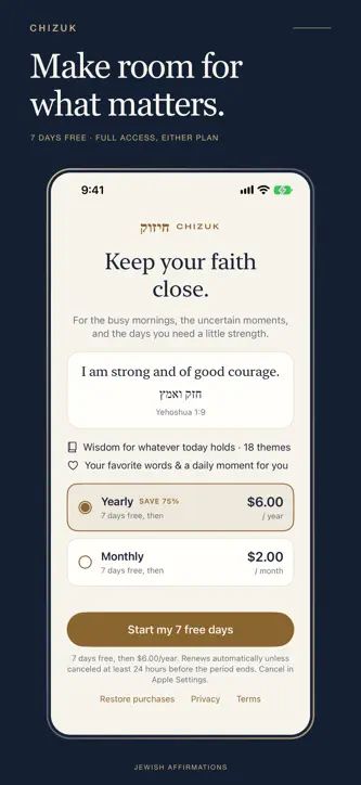 Chizuk: Jewish Affirmations screenshot 5
