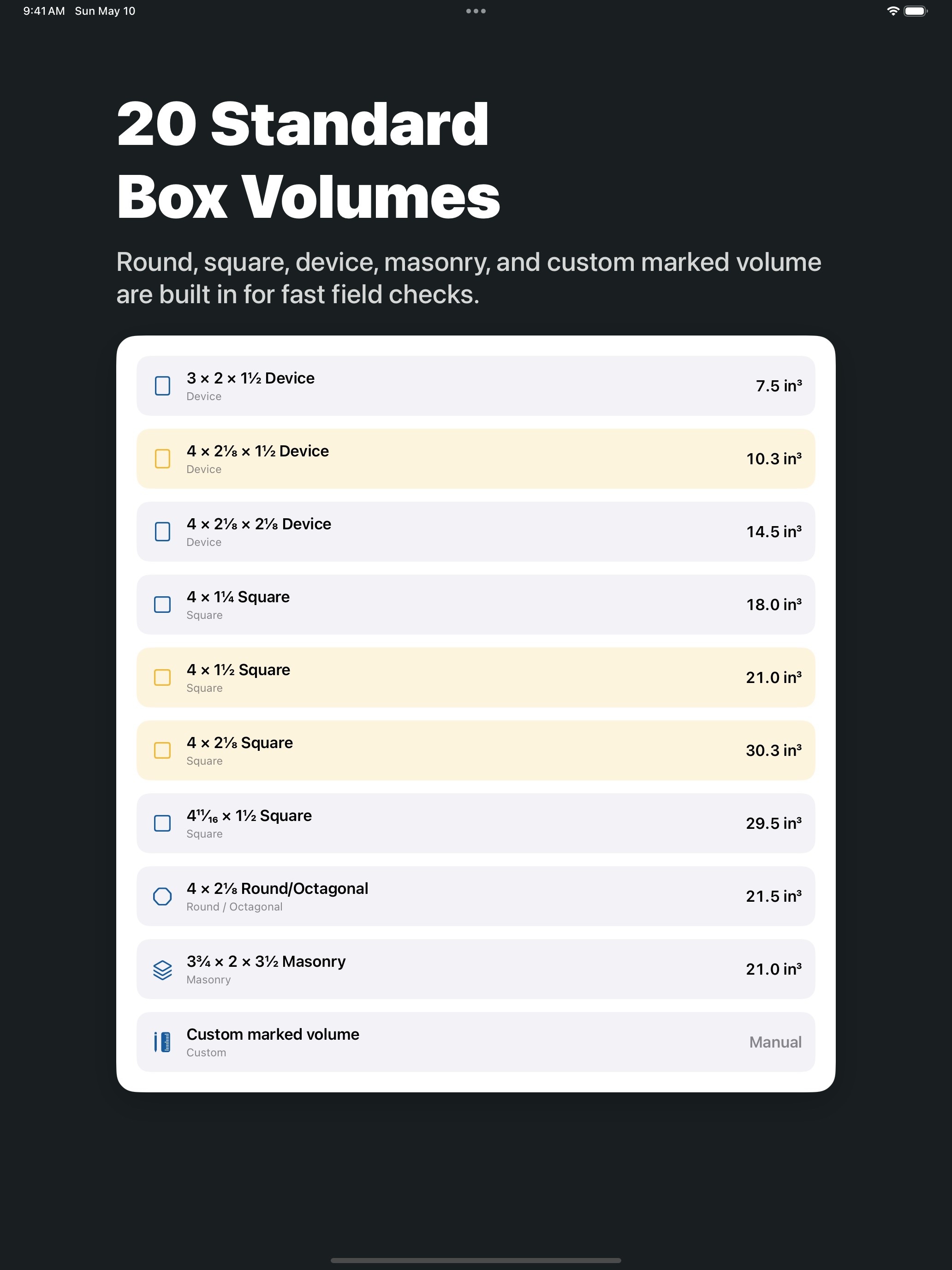 NEC Box Fill Calc