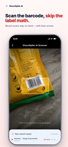 GlucoSpike - Diabetes Food Log iPhone screenshot