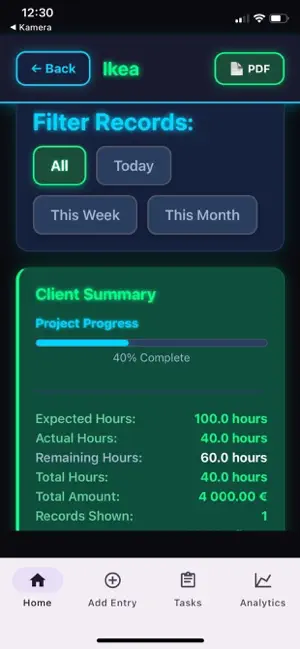 Project Time Record screenshot 4