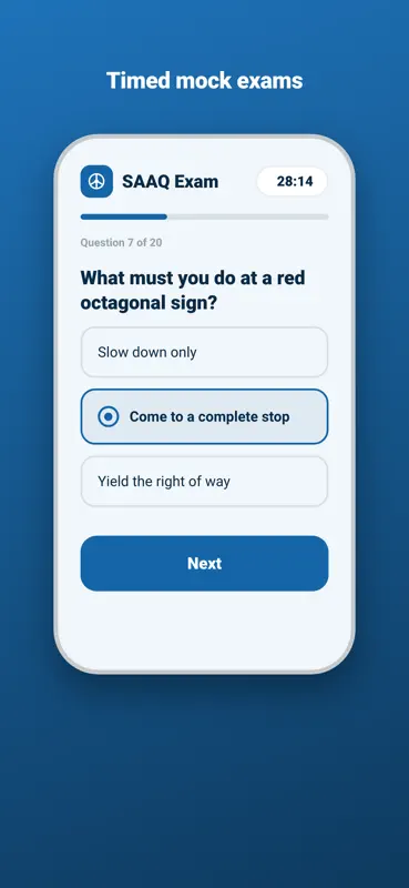 Examen SAAQ - Pratique 2026 screenshot 3 of 5