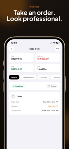 Tailor Adanfo iPhone screenshot
