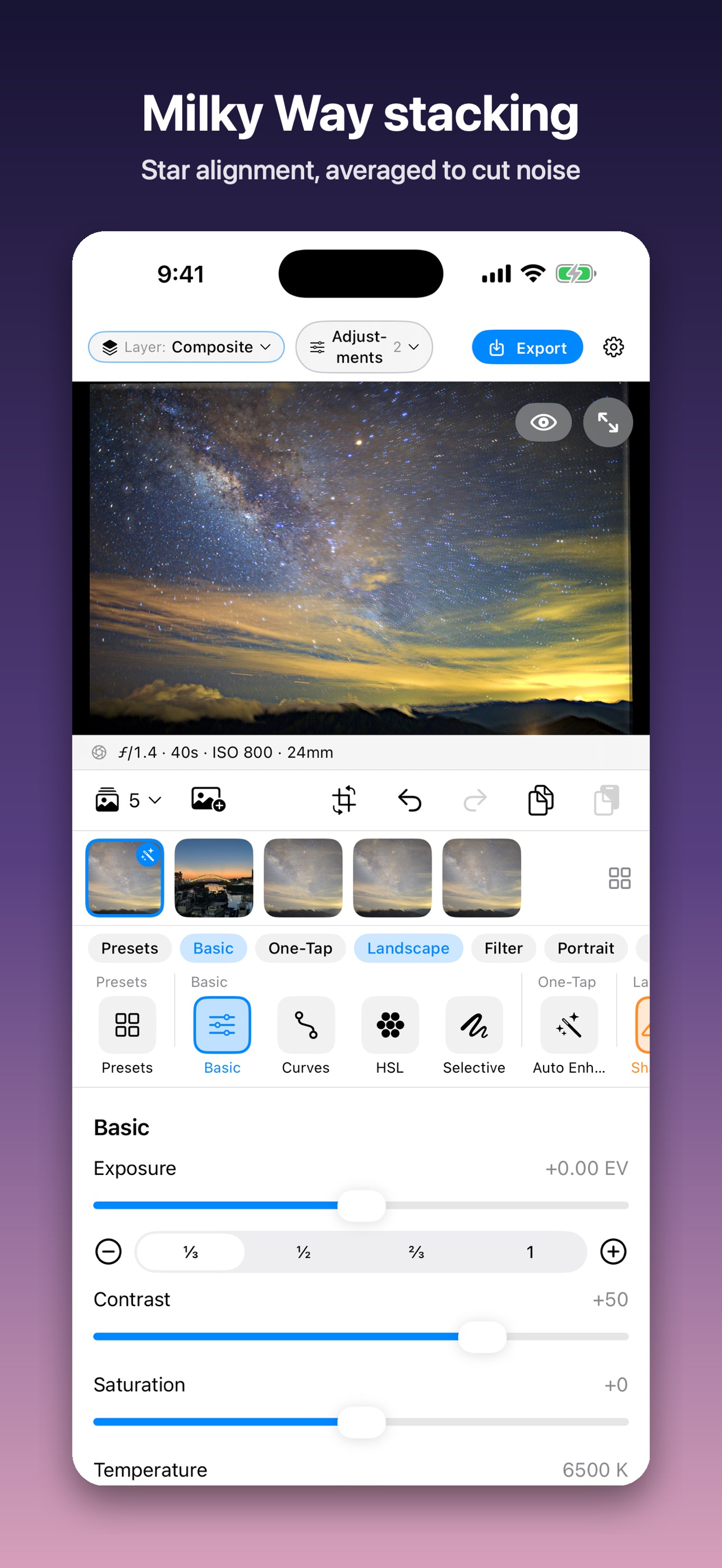 Screenshot 5 of Luneki: Photo & Astro Editor