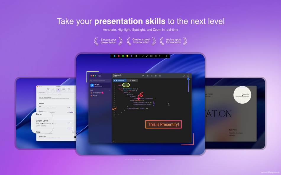 #1. Presentify - Screen Annotation (macOS) 게시자: Ram Patra
