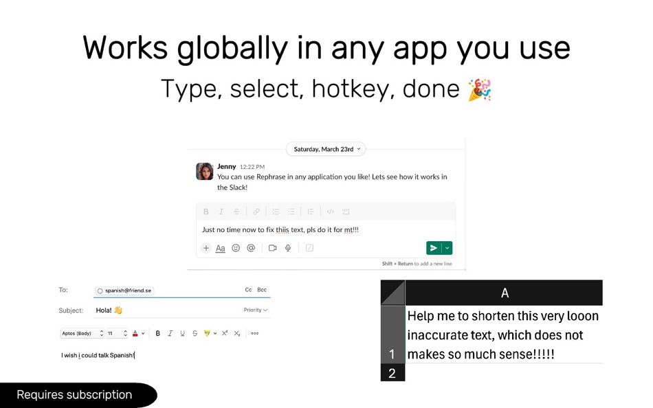 #1. Rephrase: AI Writing Support (macOS) 由: Albert Bolush