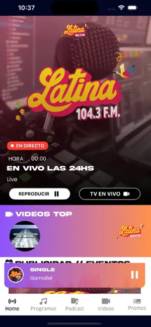 Latina 104 FM screenshot 1