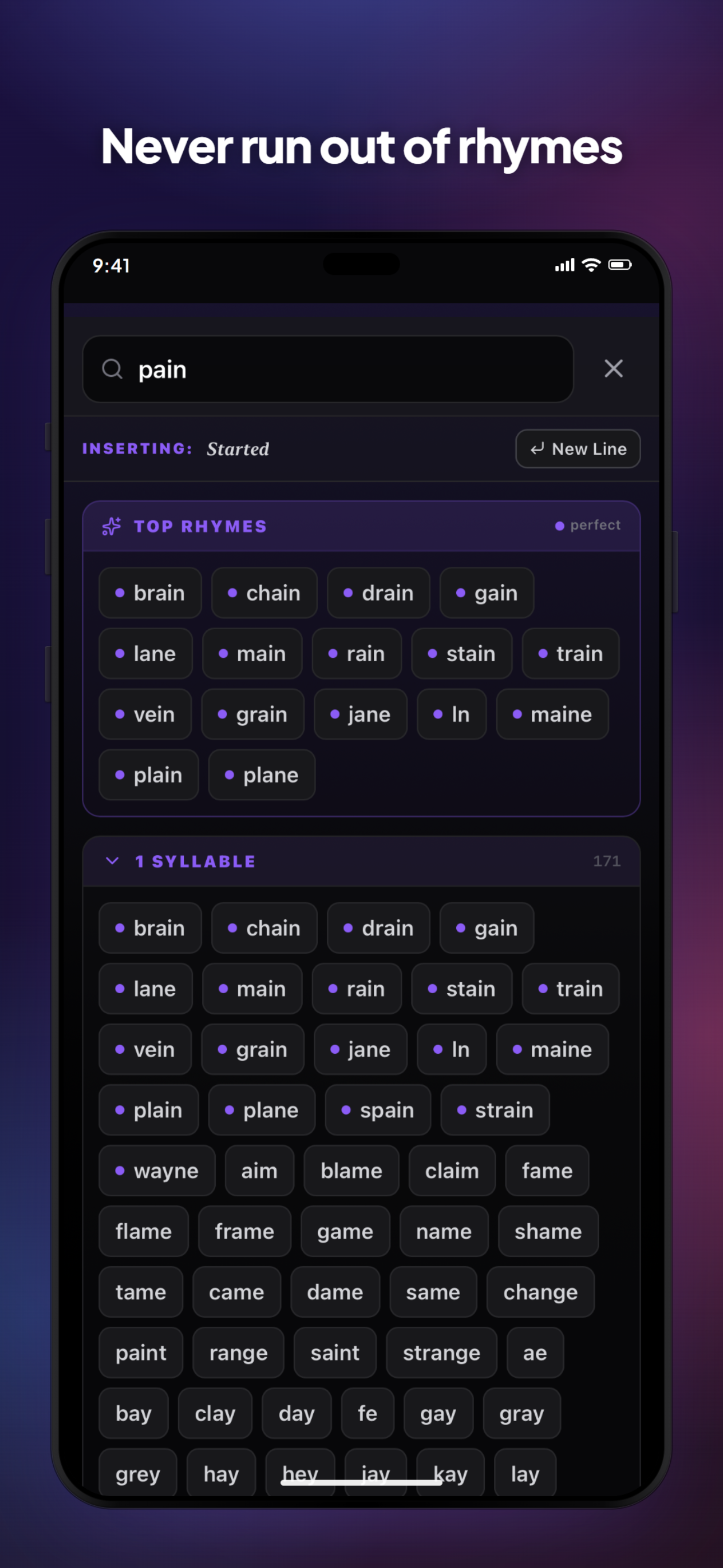 RhymeFlux: Rap Lyrics & Rhymes screenshot 3