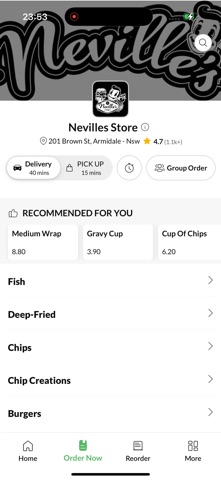 Nevilles Store screenshot