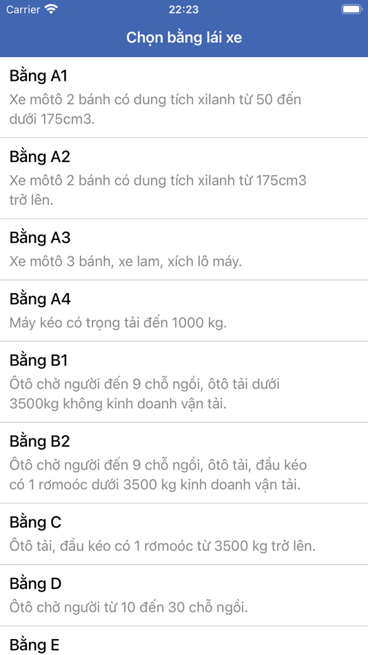 #2. Ôn thi GPLX - 600 câu hỏi (iOS) 由: Minh Pham