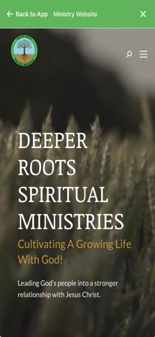 Deeper Roots Ministries App screenshot