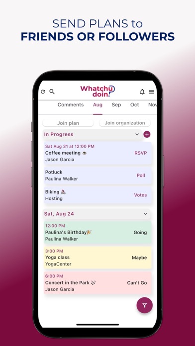 Whatchudoin iPhone screenshot 1 - Social Networking app
