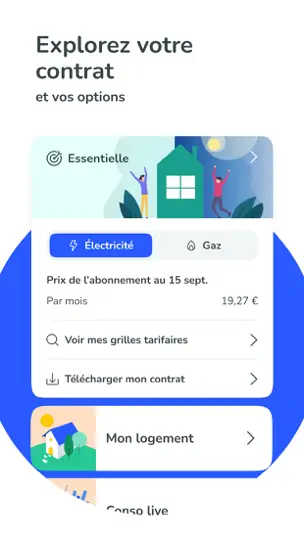 Capture d'écran de TotalEnergies Electricité&Gaz sur iPhone 6