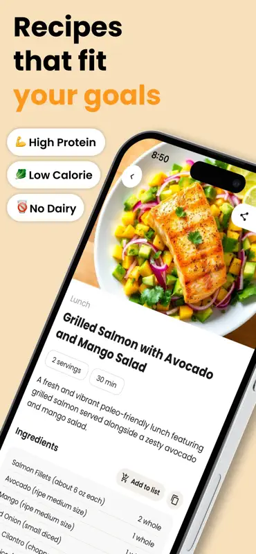 Healthy Recipes Maker・Tastebot screenshot 1 of 8